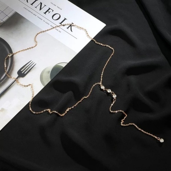 ✨3 for $20 sale✨ Long Crystal Drop Necklace - Picture 4 of 4